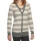 True Grit Heather Stripes Long Cardigan Sweater - Snap Front (For Women) in Oatmeal/Charcoal