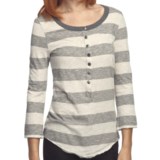 True Grit Heather Stripes Shirt - Snap Front, 3/4 Sleeve (For Women)