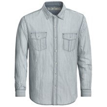 True Grit Indigo Stripe Shirt - Long Sleeve (For Men) in Indigo - Closeouts