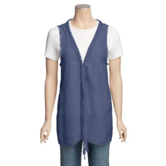 True Grit Lace-Trim Vest (For Women) in Light Indigo
