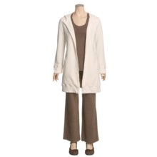True Grit Long Cardigan Sweater - Open Front, Thermal Lining (For Women) in Natural - Closeouts