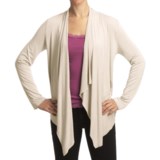 True Grit Long Loose Cardigan Sweater - Stretch Viscose Knit (For Women)