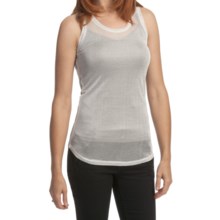 True Grit Lurex® Mesh Knit Layering Tank Top (For Women) in Silver Heather - Closeouts