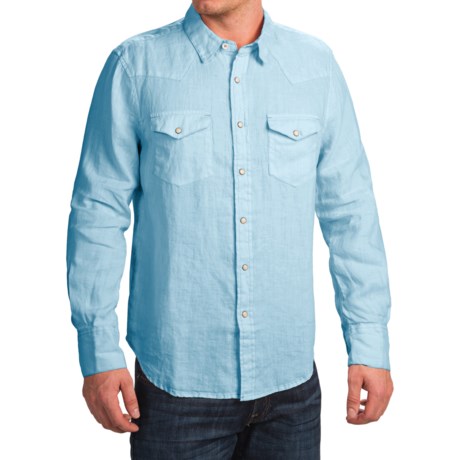 True Grit Luxe Linen Shirt Long Sleeve (For Men)