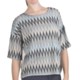 True Grit Metallic Mixed Knit Crop Top - Short Sleeve (For Women)