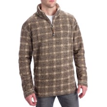 True Grit Peaks Plaid Pullover - Zip Neck (For Men) in Brown - Closeouts