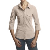 True Grit Pinwale Baby Cord Shirt - 3/4 Roll Sleeve (For Women)