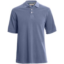 True Grit Polo Shirt - Cotton Jersey Pique, Short Sleeve (For Men) in Faded Blue - Closeouts