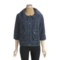 True Grit Prairie Jacket - Chino Cotton, 3/4 Sleeve (For Women) in Navy