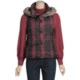 True Grit Printed Puffers Hooded Vest - Faux Fur (For Women)