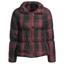 True Grit Printed Puffers Jacket (For Women) in Red Plaid - Closeouts