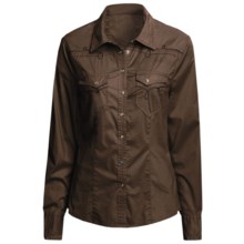 True Grit Ranch Shirt - Stretch Cotton, Long Sleeve (For Women) in Brown - Closeouts