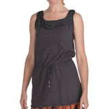True Grit Ruffled Chiffon Trim Tank Top -  Slub Cotton, Tie Waist (For Women)