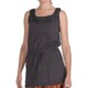 True Grit Ruffled Chiffon Trim Tank Top -  Slub Cotton, Tie Waist (For Women)