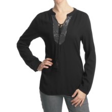 True Grit Sequin Shirt - Rayon Knit, Long Sleeve (For Women) in Black - Closeouts