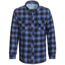 True Grit Shadow Plaid Shirt - Long Sleeve (For Men) in Blue/Black - Closeouts