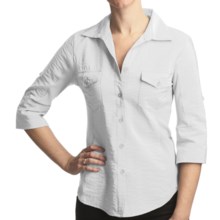 True Grit Shimmer Shirt - 3/4 Sleeve (For Women) in White - Closeouts