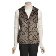 True Grit Silky Fur Crush Vest - Lined, Hooded (For Women) in Brown - Closeouts