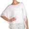 True Grit Silky Slub Knit Lace Trim Shirt - Dolman Sleeve (For Women) in White