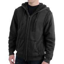 True Grit Slub Cashmere Terry Jacket - Sherpa Lining (For Men) in Black - Closeouts