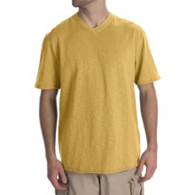 True Grit Slub Jersey T-Shirt - V-Neck (For Men) in College Yellow - Closeouts