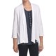 True Grit Slub Knit Cover-Stitch Cardigan Sweater - 3/4 Tab Sleeves, Open Front (For Women)