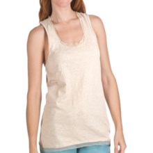 True Grit Soft Slub Tank Top - Chiffon Trim (For Women) in Light Natural - Closeouts