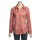 True Grit Stitched Cotton Button Back Shirt - Long Sleeve (For Women)