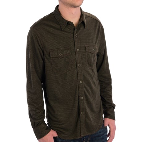 True Grit Sueded Check Shirt Button Front Long Sleeve For Men