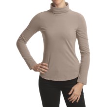 True Grit Sueded Jersey Turtleneck - Long Sleeve (For Women) in Flannel - Closeouts