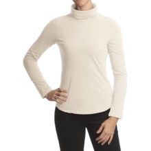 True Grit Sueded Jersey Turtleneck - Long Sleeve (For Women) in Soft White - Closeouts