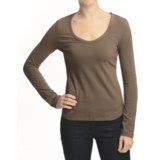 True Grit Sueded Jersey V-Neck Shirt - Long Sleeve (For Women)