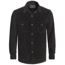 True Grit Sueded Plaid Shirt - Long Sleeve (For Men) in Charcoal - Closeouts