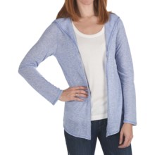 True Grit Supreme Microstripe Cardigan Sweater - Hooded (For Women) in Sky - Closeouts