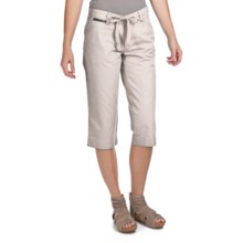 True Grit Tie Crop Chino Shorts (For Women) in Light Natural - Closeouts