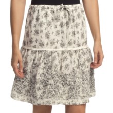 True Grit Toile Print Skirt (For Women) in White - Closeouts