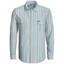 True Grit Tribal Stripe Shirt - Long Sleeve (For Men) in Chambray - Closeouts