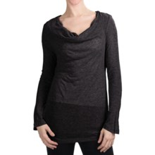 True Grit Twinkle T-Shirt - Cowl Neck, Long Sleeve (For Women) in Black - Closeouts