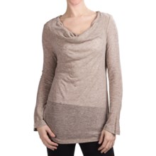 True Grit Twinkle T-Shirt - Cowl Neck, Long Sleeve (For Women) in Heather Malt - Closeouts
