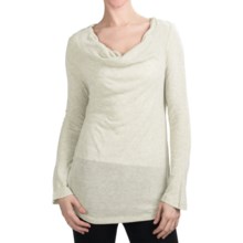 True Grit Twinkle T-Shirt - Cowl Neck, Long Sleeve (For Women) in White - Closeouts