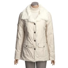 True Grit Vintage Cargo Coat - Faux-Fur Trim (For Women) in Stone - Closeouts