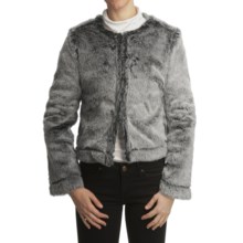 True Grit Vintage Crop Jacket - Vintage Print Lining (For Women) in Black - Closeouts