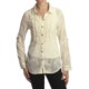 True Grit Vintage Dyed Embroidered Shirt - Ruffle, Long Sleeve (For Women)