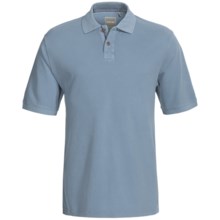 True Grit Vintage Pique Polo Shirt - Short Sleeve (For Men) in Faded Blue - Closeouts