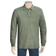 True Grit Vintage Polo Shirt - Long Sleeve (For Men) in Alpine Green - Closeouts