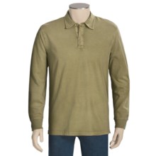 True Grit Vintage Polo Shirt - Long Sleeve (For Men) in Jungle - Closeouts