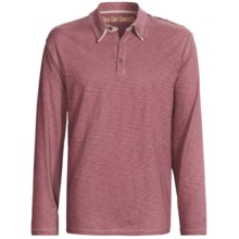 True Grit Vintage Slub Polo Shirt - Long Sleeve (For Men) in Vintage Wine - Closeouts