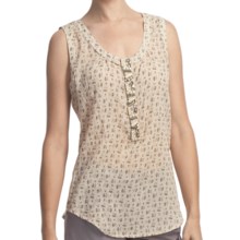 True Grit Vintage Tank Top - Jewel Placket (For Women) in Brown/Orange Dandelion - Closeouts