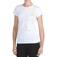 Trust Your Journey Flowing Heart T-Shirt - Organic Cotton, Short Sleeve (For Women) in White Meadow - Closeouts