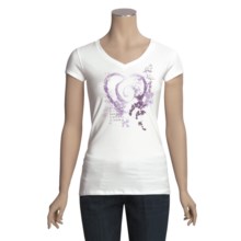 Trust Your Journey Peaceful Mind T-Shirt - Organic Cotton, Short Sleeve (For Women) in White - Closeouts